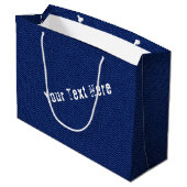 Imitate Blue Jeans Geschenktasche mit benutzerdefi Große Geschenktüte (Rückseite Schrägansicht)
