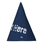 Imitate Blue Jeans Party Hat mit benutzerdefiniert Partyhütchen (Rechts)