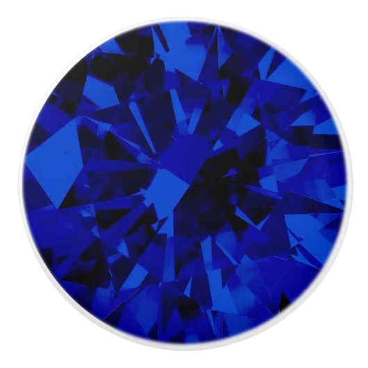 Imitate Blue Sapphire Print Keramik Round Pull Keramikknauf (Vorderseite)