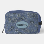 Imitate Blue Suede und Western Blue Paisley Waschbeutel (Rückseite)