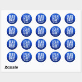 Imitate Blue Texture Jean Day Stickers (Blatt)