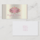 Imitate Blume aus Gold und Rosa Lotus Visitenkarte (Vorne/Hinten)