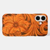 Imitate Blumenzange Ledersattel Case-Mate iPhone Hülle (Rückseite (Horizontal))