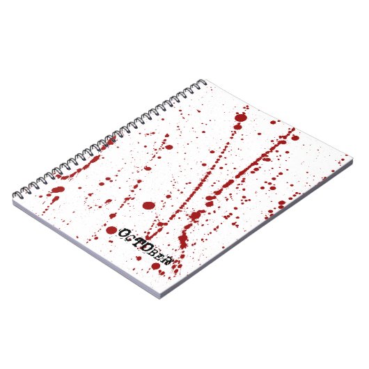 Imitate Blutfleckige Blutspatter Notizblock (Linke Seite)