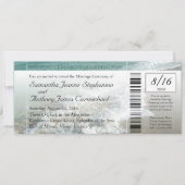 Imitate Boarding Pass Beach Hochzeitsticket Einlad Einladung (Vorderseite)