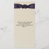 IMITATE Bogen Amethystprogramm und Hochzeitsmenü Programm (Rückseite)