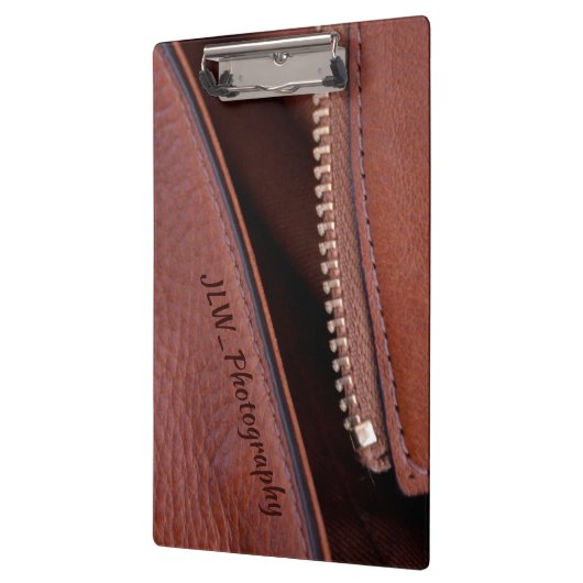 Imitate Braunes Leder Gedanken Unzerrissene Person Klemmbrett (Links)