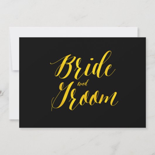 Imitate "Braut und Groom" Goldene Foil-Chic Hochze (Vorderseite)