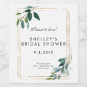 Imitate Brautparty-Flasche mit Gold und Grün Weinetikett (Einzelnes Label)