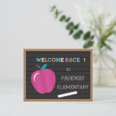 Imitate Briefkasten Begrüßungspostkarte mit Apfel Postkarte (Stehend Vorderseite)