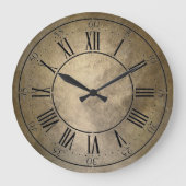 Imitate Bronze-Metallwanduhr Große Wanduhr (Vorderseite)