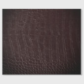 Imitate Brown Alligator Krokodile Leder Druck Geschenkpapier (Flach)