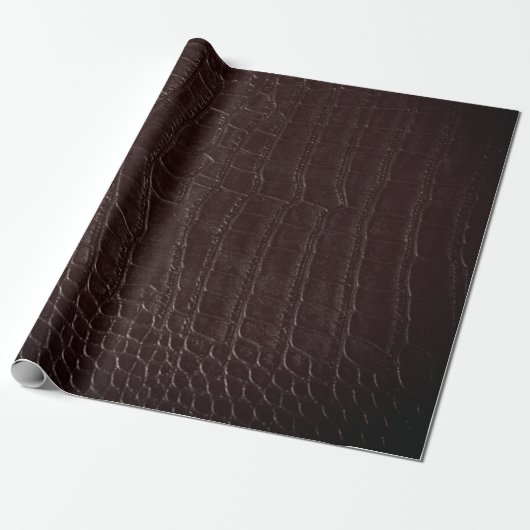 Imitate Brown Alligator Krokodile Leder Druck Geschenkpapier (Ungerollt)