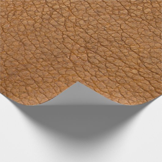 Imitate Brown Animal Leather Print Geschenkpapier (Ecke)
