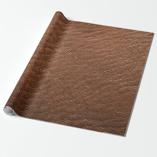 Imitate Brown Animal Leather Print Geschenkpapier (Ungerollt)