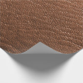 Imitate Brown Animal Leather Print Geschenkpapier (Ecke)