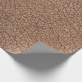 Imitate Brown Animal Leather Print Geschenkpapier (Ecke)