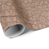 Imitate Brown Animal Leather Print Geschenkpapier (Rolleneckpunkt)