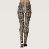 Imitate Brown Beige Snakeskin Edgy Leggings (Rückseite)