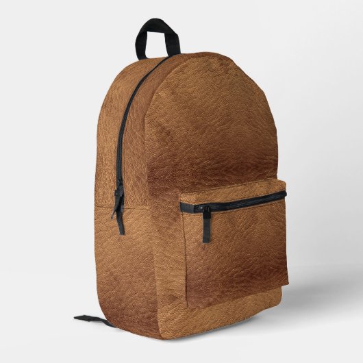 Imitate Brown Leather Bedruckter Rucksack (Rückseitige Ecke links)