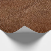 Imitate Brown Leather Look Geschenkpapier (Ecke)
