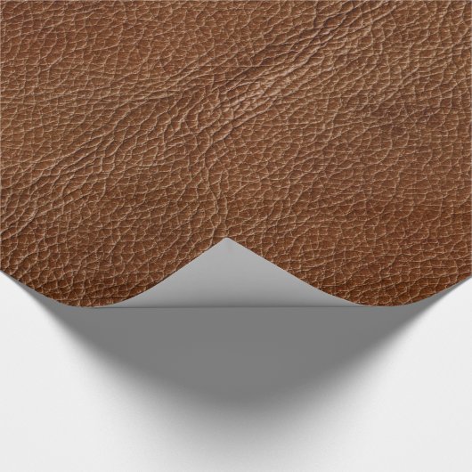 Imitate Brown Leather Look Geschenkpapier (Ecke)