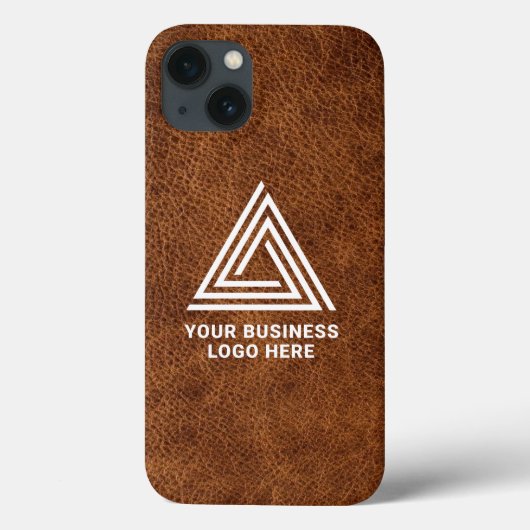 Imitate Brown Leather Modern Business Logo Case-Mate iPhone Hülle (Rückseite)