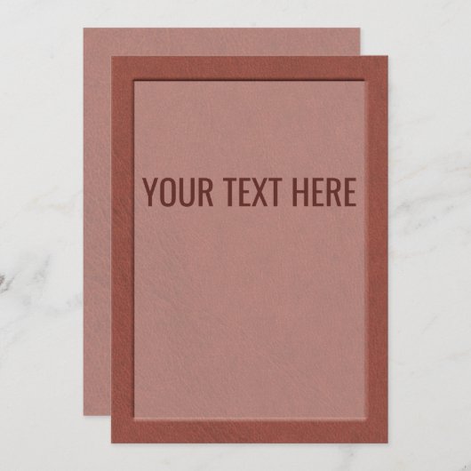 Imitate Brown Leather Textur Ankündigung (Vorne/Hinten)