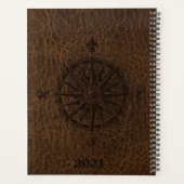 Imitate Brown Leather Texture Planner Planer (Rückseite)