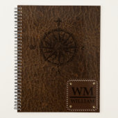 Imitate Brown Leather Texture Planner Planer (Vorderseite)