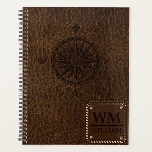 Imitate Brown Leather Texture Planner Planer (Vorderseite)