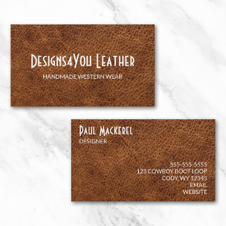 Imitate Brown Leather Visitenkarte
