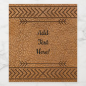 Imitate Brown Leather Weinetikett (Einzelnes Label)