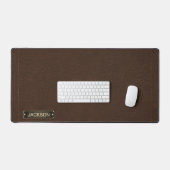 Imitate Brown Stitch Leather - Personalisieren Schreibtischunterlage (Tastatur & Maus)