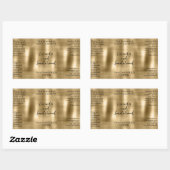 Imitate Brushed Gold Foil Kosmetik Flasche Etikett Rechteckiger Aufkleber (Blatt)