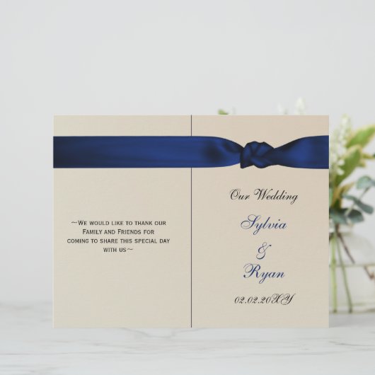 IMITATE bugen Hochzeitsprogramme (Stehend Vorderseite)