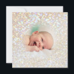 Imitate bukee Glitzer Effekt Baby Foto Feiertagskarte<br><div class="desc">New baby Weihnachts-Imitate Glitzer-Effektkarte</div>