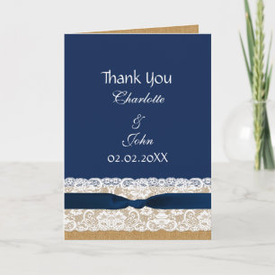 IMITATE Burlace, rustikale Hochzeit Danke