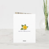 IMITATE Burlap, Gelb Rose Dankeschön Karte (Rückseite)