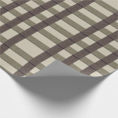 Imitate Burlap Kariert Design- Country Taupe Set Geschenkpapier (Ecke)