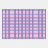Imitate Burlap Kariertes Design - Blue Pink Set Geschenkpapier Set (Vorderseite)