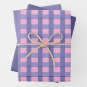 Imitate Burlap Kariertes Design - Blue Pink Set Geschenkpapier Set (Beispiel)