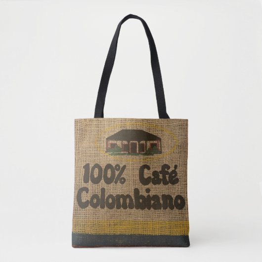 IMITATE BURLAP KOLUMBIAN COFFEE BAG PURSE TASCHE (Vorderseite)