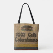 IMITATE BURLAP KOLUMBIAN COFFEE BAG PURSE TASCHE (Rückseite)