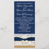 IMITATE Burlap, rustikale Hochzeitsprogramme Teelä Programm (Vorderseite)