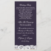 IMITATE Burlap, rustikale Hochzeitsprogramme Teelä Programm (Rückseite)