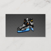 Imitate Carbon Fiber Hockey-Skate Visitenkarte (Rückseite)