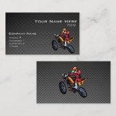 Imitate Carbon Fibre Motocross Visitenkarte (Vorne/Hinten)
