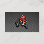 Imitate Carbon Fibre Motocross Visitenkarte (Rückseite)