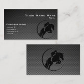 Imitate Carbon Fibre Reittier Visitenkarte (Vorne/Hinten)